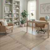 Beige Geometric Woven Beige and Neutral Area Rug