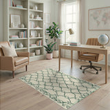 Green Trellis Fruit Vine Area Rug