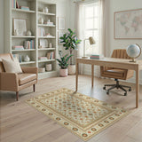 Traditional Persian Cream Traditional Persian Floral Area Rug