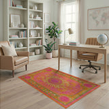 Geometric Modern Multi-color and Patterns Vibrant Sunburst Geometric Area Rug