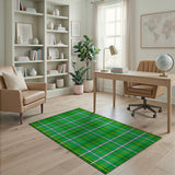 Vibrant Green Yellow Plaid Area Rug