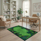 Lush Green Forest Glade Area Rug