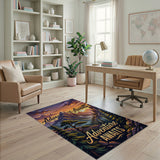 Adventure Awaits Mountain Sunset Rug