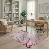 Blush Cherry Blossom Pink Area Rug