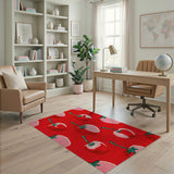 Vibrant Cherry Pattern Area Rug