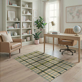Multi-Color Plaid Checkered Area Rug