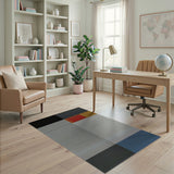 Bold Multi-Color Geometric Stripe Area Rug