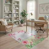 Delicate Pink Blossom Meadow Rug