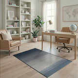 Starry Night Gradient Geometric Blue Rug