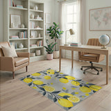 Yellow Lemon Branch Area Rug