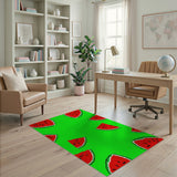 Pixelated Watermelon Slices Area Rug