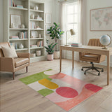 Geometric Modern Vibrant Multi-Color Geometric Abstract Area Rug