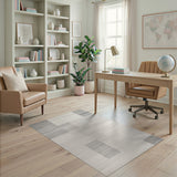 Geometric Modern Grey Block Geometric Area Rug