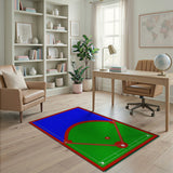 Multi-color and Patterns Geometric Modern Baseball Diamond Field Area Rug