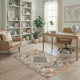 Southwestern Geometric Beige Area Rug