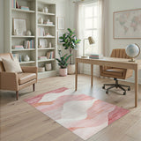 Wave Pink Abstract Wave Area Rug