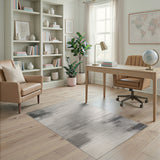 Abstract Grey Streak Area Rug