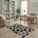 Neutral Cowhide Spot Area Rug