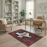 Texas 'HOME' Persian Pattern Area Rug