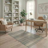 Beige Black Geometric Dot Area Rug