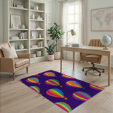 Colorful Hot Air Balloon Kids Area Rug