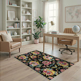 Multi-color and Patterns Vibrant Multi-Color Floral Persian Area Rug