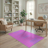 Bold Pink Purple Geometric Block Rug
