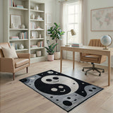 Smiley Cosmic Yin-Yang Area Rug