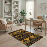Aztec Pyramid Heritage Tribal Rug