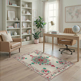 Persian Floral Medallion Area Rug