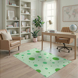Playful Green Polka Dot Area Rug
