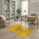 Golden Yellow Woven Geometric Area Rug