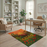 Savanna Sunset Antelope Grazing Area Rug