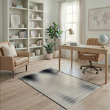 Black White Abstract Halftone Dot Area Rug
