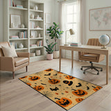 Halloween Jack-O'-Lantern Pumpkin Bat Area Rug