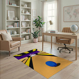 Bowling Alley Lane with Blue Ball Area Rug