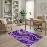Purple Swirl Abstract No. 3 Area Rug