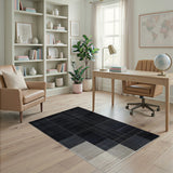 Black and White Geometric Modern Modern Geometric Black White Area Rug