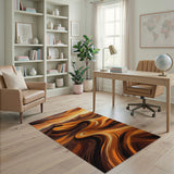Swirling Sunset Desert Dunes Area Rug