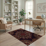 Heritage Tribal Red Red Mandala Heritage Tribal Area Rug