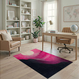 Pink Halftone Moonrise Area Rug