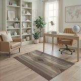 Brown Tan Southwestern Diamond Pattern Area Rug