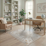 Geometric Modern Beige Area Rug