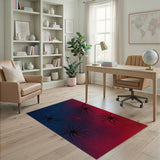 Spider Web Black Spider Area Rug