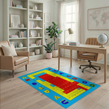 Colorful Periodic Table Kids Area Rug