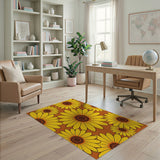 Vibrant Yellow Vibrant Yellow Sunflower Area Rug