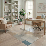 Neutral Geometric Patchwork Area Rug