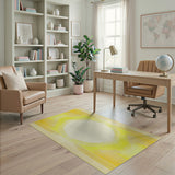Sunburst Yellow Geometric Area Rug