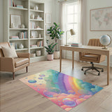 Rainbow Bubble Kids Area Rug