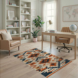 Terracotta Navajo Southwestern Area Rug
